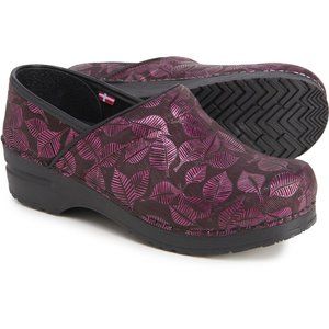 Sanita Hampden Clogs Leather Bordeaux Size 8